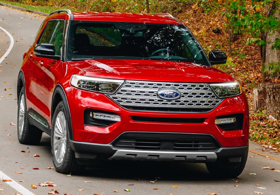 ford explorer 2022 màu đỏ tại ford long biên